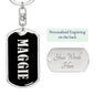 Maggie v02 - Luxury Dog Tag Keychain
