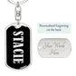 Stacie v02 - Luxury Dog Tag Keychain