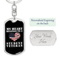 My Heart Belongs To A Student Veteran - Luxury Dog Tag Keychain