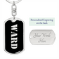 Ward v2 - Luxury Dog Tag Keychain