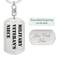 Military Veteran's Niece - Luxury Dog Tag Keychain