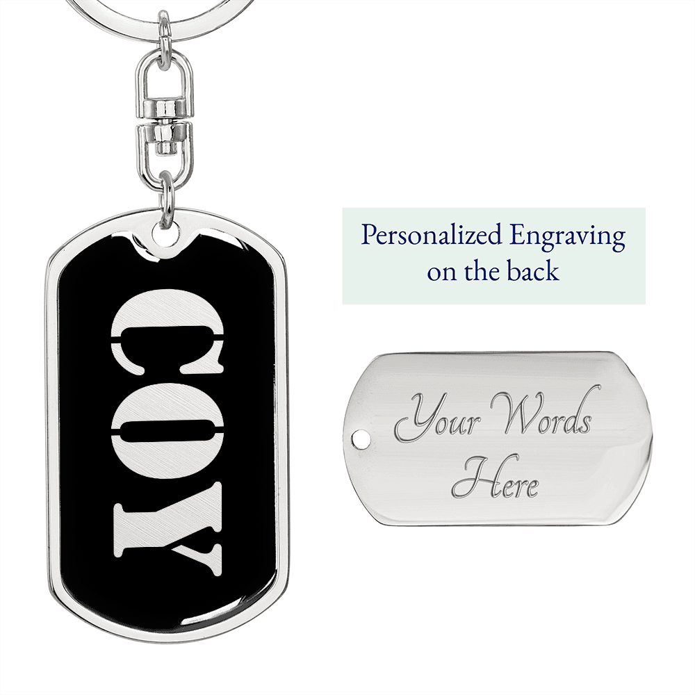 Coy v2 - Luxury Dog Tag Keychain