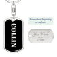 Collin v2 - Luxury Dog Tag Keychain