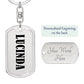 Lucinda v01 - Luxury Dog Tag Keychain