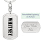 Whitney v01 - Luxury Dog Tag Keychain