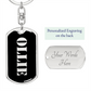 Ollie v2 - Luxury Dog Tag Keychain