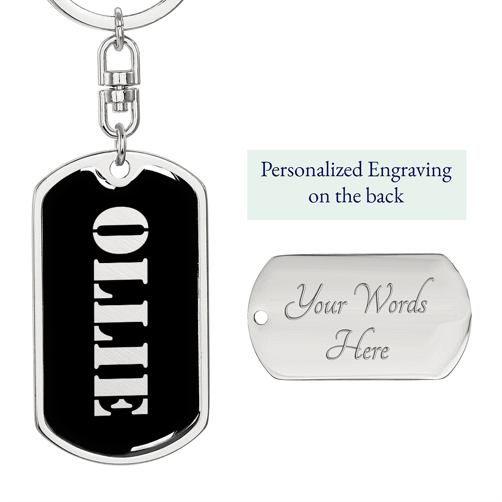 Ollie v2 - Luxury Dog Tag Keychain