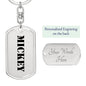 Mickey - Luxury Dog Tag Keychain