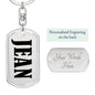 Jean v01 - Luxury Dog Tag Keychain