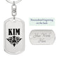 Kim v01a - Luxury Dog Tag Keychain