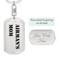 Airman's Mom - Luxury Dog Tag Keychain