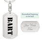Bart - Luxury Dog Tag Keychain