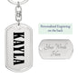 Kayla v01 - Luxury Dog Tag Keychain