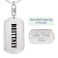 Brittney v01 - Luxury Dog Tag Keychain