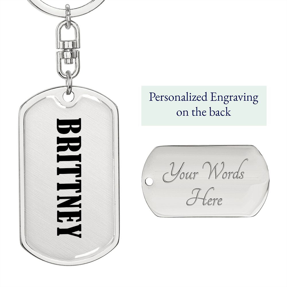 Brittney v01 - Luxury Dog Tag Keychain
