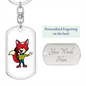 Fox - Luxury Dog Tag Keychain
