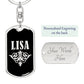 Lisa v02a - Luxury Dog Tag Keychain