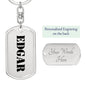 Edgar - Luxury Dog Tag Keychain