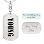 Young v01 - Luxury Dog Tag Keychain