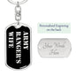Army Ranger's Wife v2 - Luxury Dog Tag Keychain