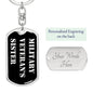 Military Veteran's Sister v2 - Luxury Dog Tag Keychain