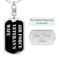 Air Force Veteran's Wife v2 - Luxury Dog Tag Keychain
