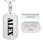 Alex - Luxury Dog Tag Keychain