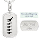 Mama Giraffe With 4 Calves - Luxury Dog Tag Keychain