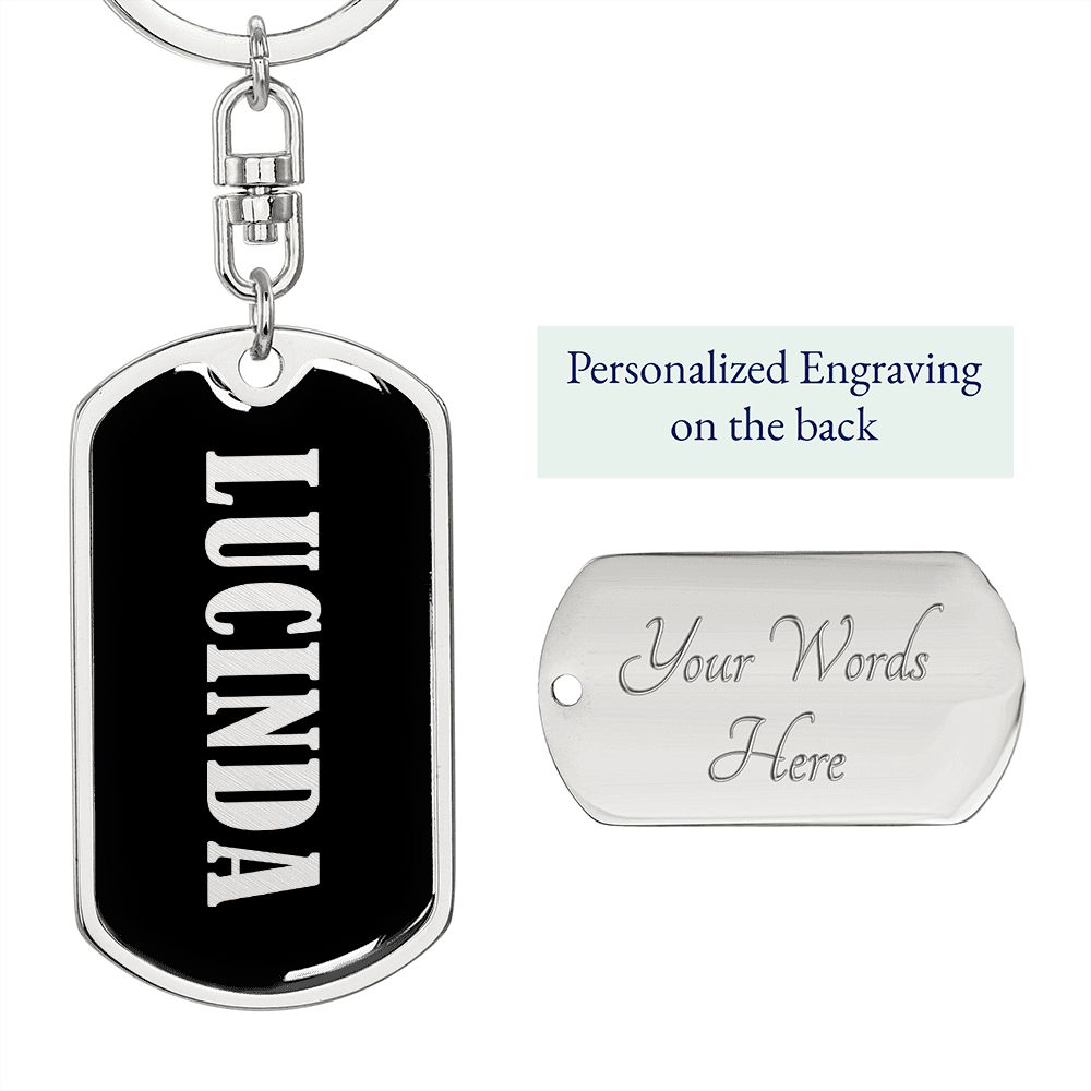Lucinda v02 - Luxury Dog Tag Keychain