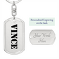Vince - Luxury Dog Tag Keychain