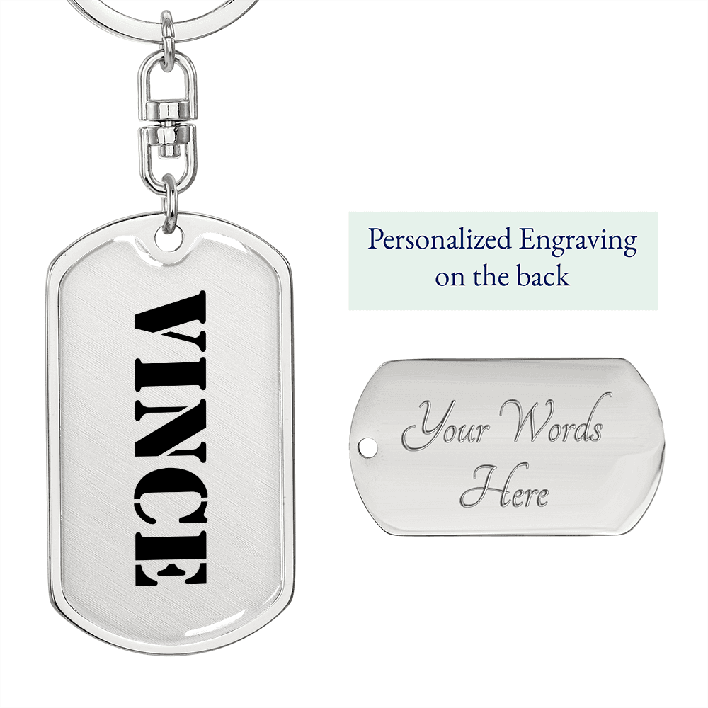 Vince - Luxury Dog Tag Keychain