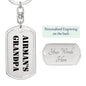 Airman's Grandpa - Luxury Dog Tag Keychain