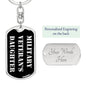 Military Veteran's Daughter v2 - Luxury Dog Tag Keychain