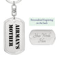 Airman's Mother - Luxury Dog Tag Keychain