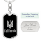 California v2 - Luxury Dog Tag Keychain