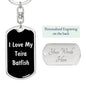 Love My Teira Batfish v2 - Luxury Dog Tag Keychain