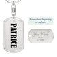 Patrice v01 - Luxury Dog Tag Keychain