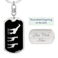 Mama Giraffe With 2 Calves v2 - Luxury Dog Tag Keychain