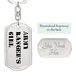 Army Ranger's Girl - Luxury Dog Tag Keychain