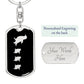 Mama Penguin With 3 Chicks v2 - Luxury Dog Tag Keychain