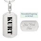 Kurt - Luxury Dog Tag Keychain