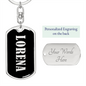 Lorena v02 - Luxury Dog Tag Keychain