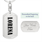 Lorena v01 - Luxury Dog Tag Keychain