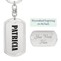 Patricia v01 - Luxury Dog Tag Keychain