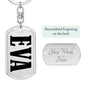 Eva v01 - Luxury Dog Tag Keychain