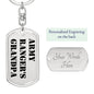 Army Ranger's Grandpa - Luxury Dog Tag Keychain