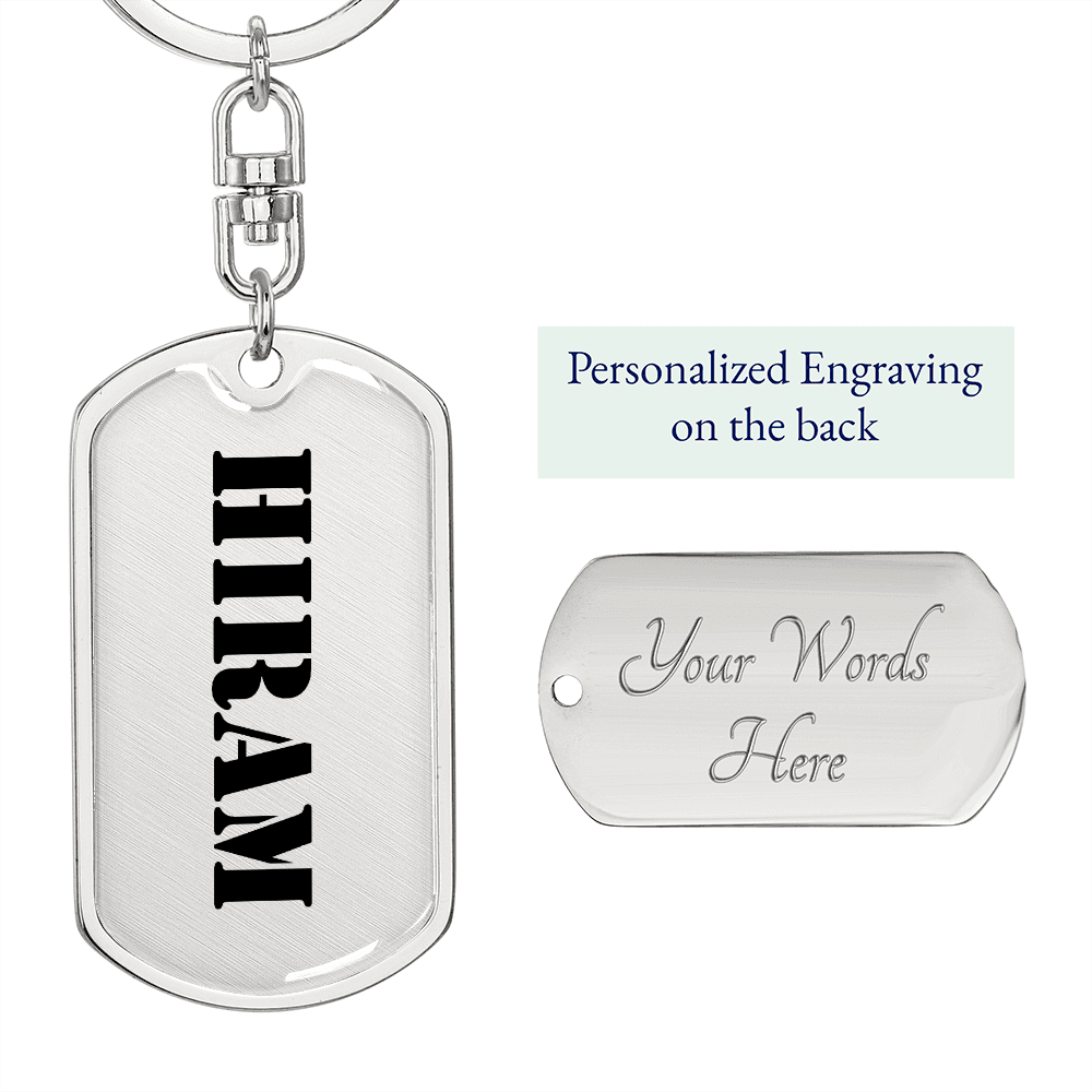 Hiram - Luxury Dog Tag Keychain