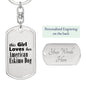 American Eskimo Dog - Luxury Dog Tag Keychain