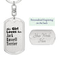 Jack Russell Terrier - Luxury Dog Tag Keychain