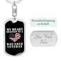 My Heart Belongs To A Wounded Veteran - Luxury Dog Tag Keychain